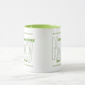 エレガント「パーソナライズされたNancy」の名前、グリーン・ハート・アート マグカップ (中央)