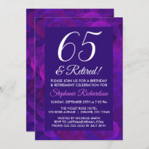 エレガント パープル65 と 引退のお祝いパーティー