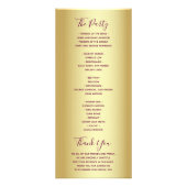 エレガント パープル ウェディング プログラム (裏面)