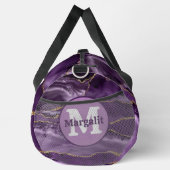 エレガント パープル ゴールド グリッター アゲート 大型 ダッフル バッグ (右)