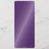 エレガント パープル ダイヤモンド スパイダー ウェブ フラット 4 コース メニュー (裏面)