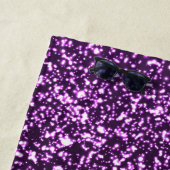 エレガント パープル モノグラム スクリプト おしゃれ グリッター ビーチタオル (インサイチュ)