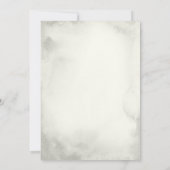 エレガント パープル ラベンダー フローラル ゴールド ウォーターカラー 招待状 (裏面)