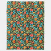 エレガント-ビクトリアンモリス署名スタイル フリースブランケット (正面)