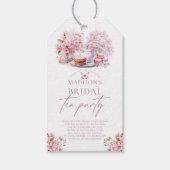 エレガント ビューティフル 桜 ブライダル ティー ギフトタグ (正面)