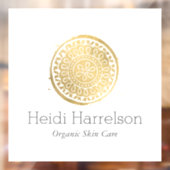 エレガント ビューティ マンダラ ロゴ フェイク ゴールド ウィンドウサイン (シート2)