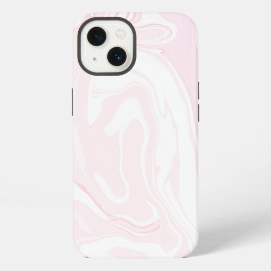 エレガント ピンク大理石の背景 iPhoneケース (裏面)