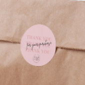 エレガント ピンク ご購入ありがとうございます ビジネス ラウンドシール