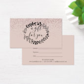 エレガント ピンク グリッター ガーランド ギフト証明書 (デスク)