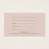 エレガント ピンク グリッター ガーランド ギフト証明書 (裏面)