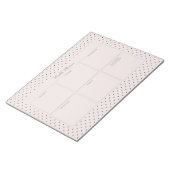 エレガント ピンク ブラックドット 大型  tear away ペーパー パッド (アングル)