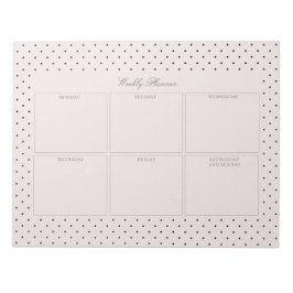 エレガント ピンク ブラック ドット 大型  tear away ペーパー パッド