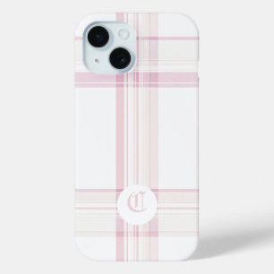 エレガント ピンク プラッド カスタマイズ可能 スマホケース iPhone 15ケース