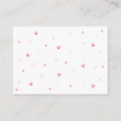 エレガント ピンク ボウ おむつくじチケット エンクロージャーカード (裏面)