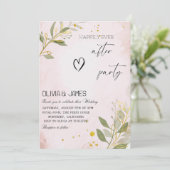 「エレガント ピンク ボタニカル」幸せな結婚生活を始めよう ウェディング 招待状 (スタンド正面)