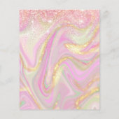 エレガント ピンク マーブル ゴールド フライヤー (裏面)
