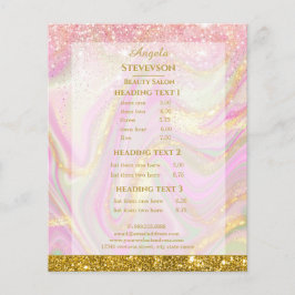 エレガント ピンク マーブル ゴールド フライヤー