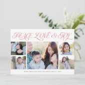 エレガント ピース ラブ ジョイ ホリデー 5枚写真カード シーズンカード (スタンド正面)