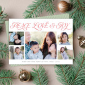 エレガント ピース ラブ ジョイ ホリデー 5枚写真カード シーズンカード