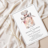 エレガント ファンシー ウォーターカラー香水 ブライダルシャワー 招待状