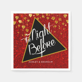 エレガント ファンシー グリッター 前夜のナプキン スタンダードカクテルナプキン