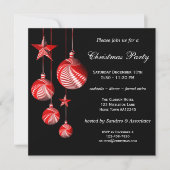 エレガント&フェスティバルクリスマスパーティの招待状 招待状 (正面)