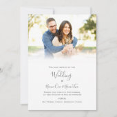 エレガント，フォトグラディエント結婚式招待状 招待状 (正面)