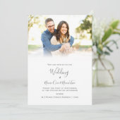 エレガント，フォトグラディエント結婚式招待状 招待状 (スタンド正面)
