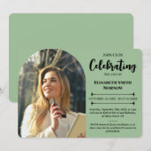 エレガント・フォト・フューネラル – ライフ・セレブレーション 招待状 (正面/裏面)