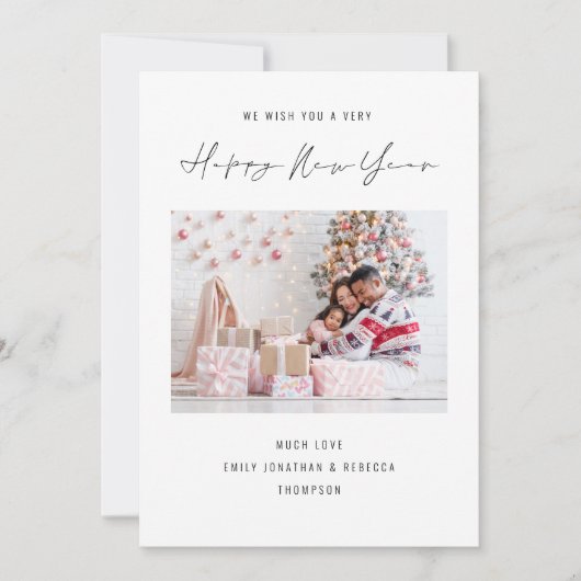 エレガント フォト 2026 カレンダー 新年快乐 シーズンカード (正面)