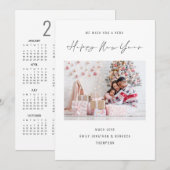 エレガント フォト 2026 カレンダー 新年快乐 シーズンカード (正面/裏面)