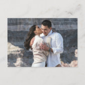 エレガント フォト QR コード モダン ウェディング エンクロージャーカード (裏面)