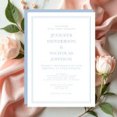 エレガント フォーマル パウダーブルー ウェディング 招待状