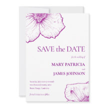 エレガント フォーマル パープル フローラル クレマチス ドローイング 🌸