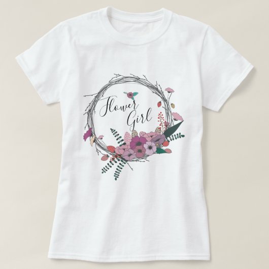 エレガント&フモダンァーリースの女の子 Tシャツ (デザイン正面)