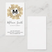 エレガント フラワー | エグゼクティブ 名刺 (正面/裏面)