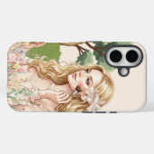 エレガント フラワー ガールケース Apple iPhone 16 タフ Case-Mate iPhoneケース (裏面 (横))