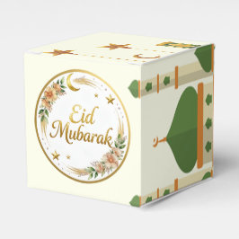 エレガント フラワー Eid Mubarak ゴールド モスク フェイバーボックス
