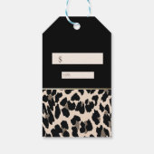エレガント，フレーム，レオパード印刷，ドレス価格ラベル ギフトタグ (裏面)