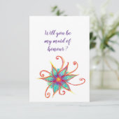 エレガント、フローラは私のメイド・オブ・オーナー（花嫁付き添い人） 招待状 (スタンド正面)