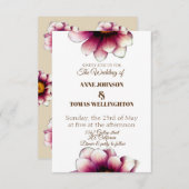 エレガント,フローラフォト結婚式招待状 招待状 (正面/裏面)