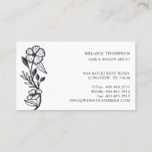 エレガント&フローラモノグモダンラムリースピンク 名刺 (裏面)