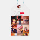 エレガント フローラル キャンドル ビジネス カード – FOREU スタジオ ギフトタグ (裏面)