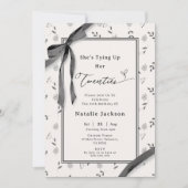 エレガント フローラル ボタニカル コケッタ 30歳の誕生日 招待状 (正面)