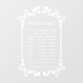 エレガント フローラル ヴィンテージ 営業時間 ウィンドウサイン (シート)