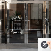 エレガント フローラル ヴィンテージ 営業時間 ウィンドウサイン (オフィスドア)