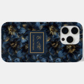 エレガント フローラル 名前入り iPhone スイート16ギフト Case-Mate iPhoneケース (裏面 (横))