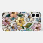 エレガント フローラル iPhoneケース パステルゴールドの花 Case-Mate iPhoneケース (裏面 (横))