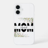 エレガント フローラル MOM オーダーメイド iPhone 16 ケース (裏面)