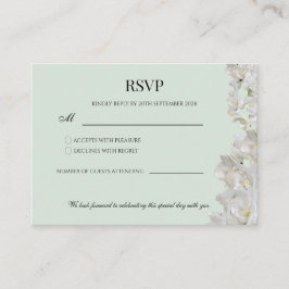 エレガント フローラ ウェディング RSVP カード